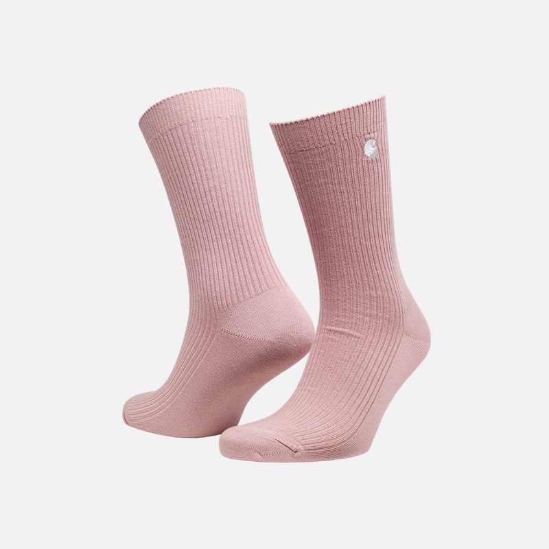  розовые носки Carhartt WIP Madison Pack (2 Pairs) I030923-dahlia/white - цена, описание, фото 1