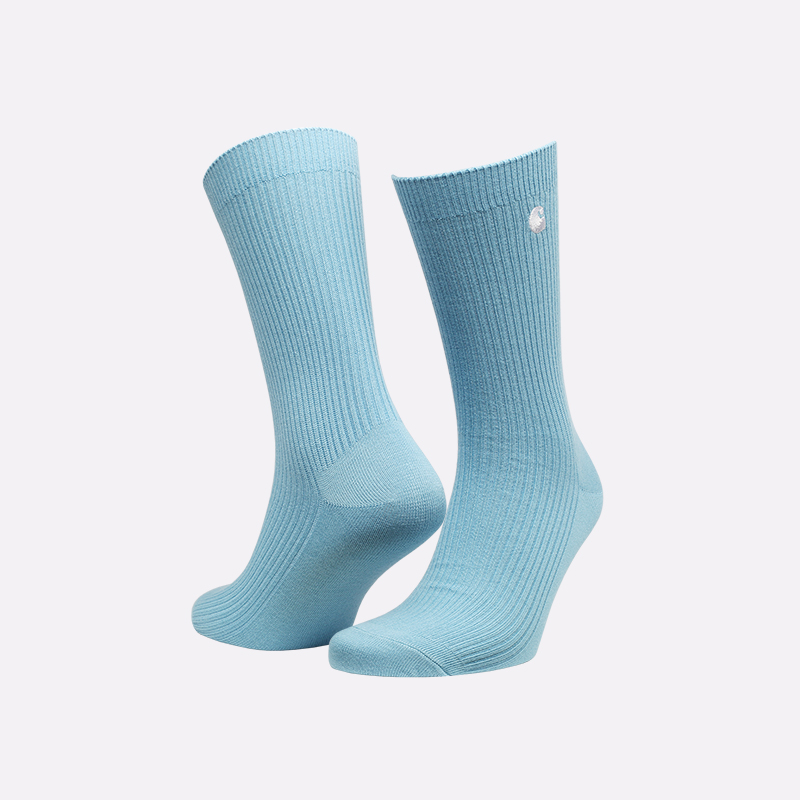  голубые носки Carhartt WIP Madison Pack (2 Pairs) I030923-piscine/white - цена, описание, фото 1