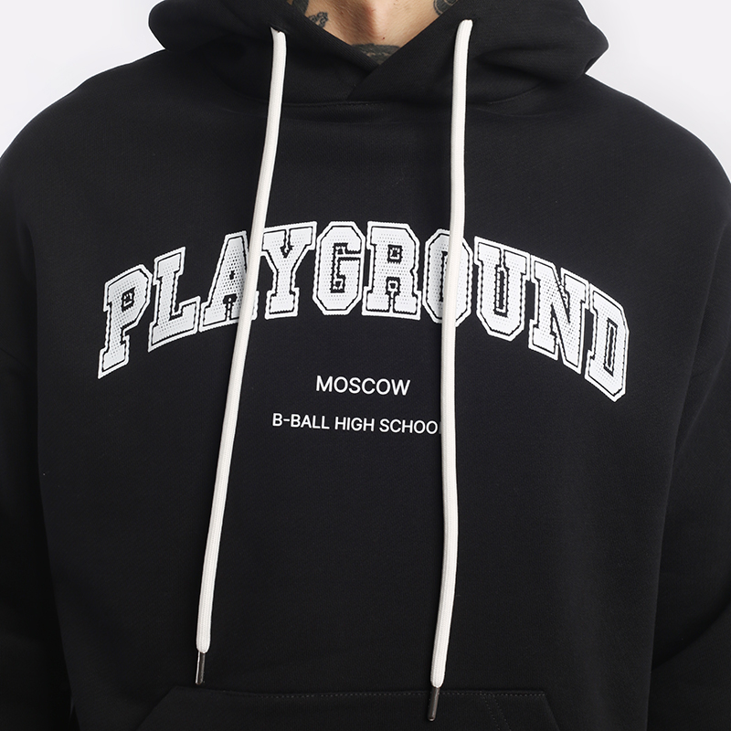 мужская черная толстовка PLAYGROUND Hoodie Playground Moscow - цена, описание, фото 4