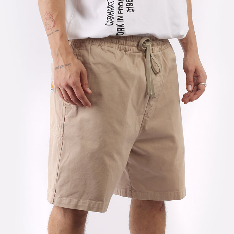 мужские бежевые шорты  Carhartt WIP Lawton Short I026518-wall - цена, описание, фото 3