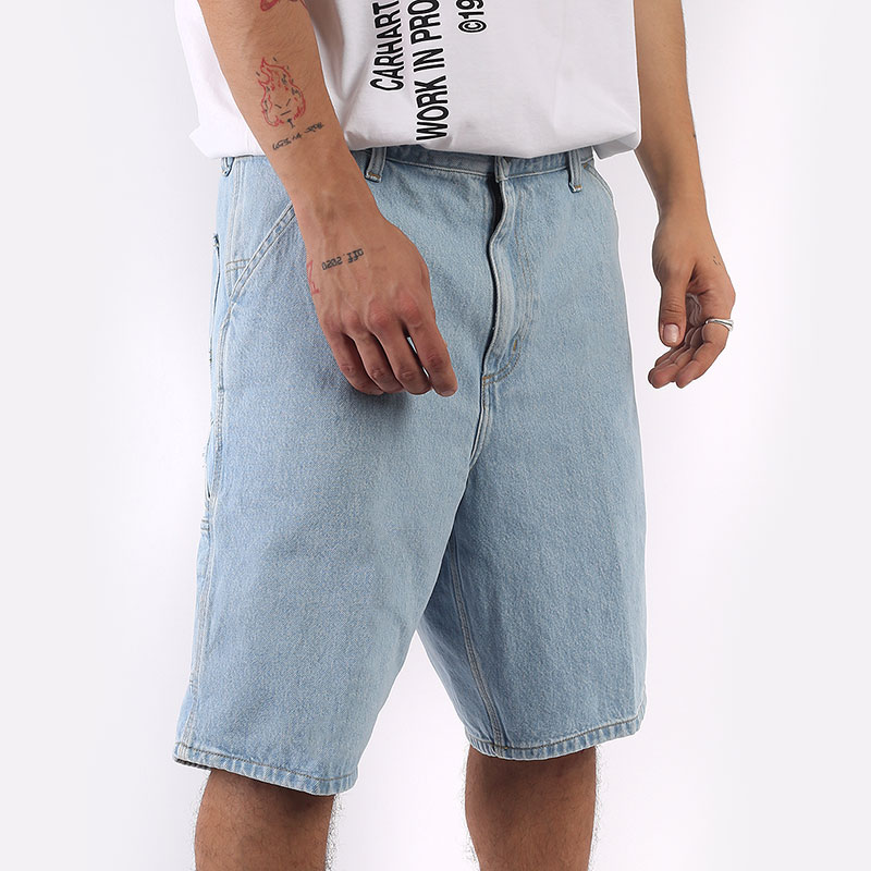 мужские шорты  Carhartt WIP Single Knee Short  (I032026-blue)  - цена, описание, фото 3
