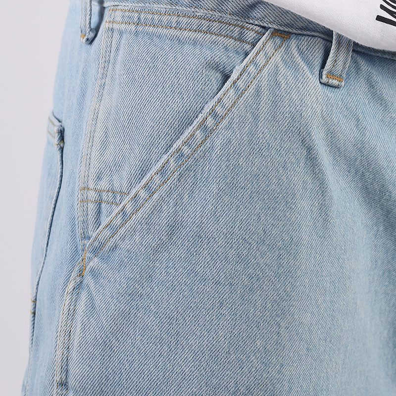 мужские голубые шорты  Carhartt WIP Single Knee Short I032026-blue - цена, описание, фото 2