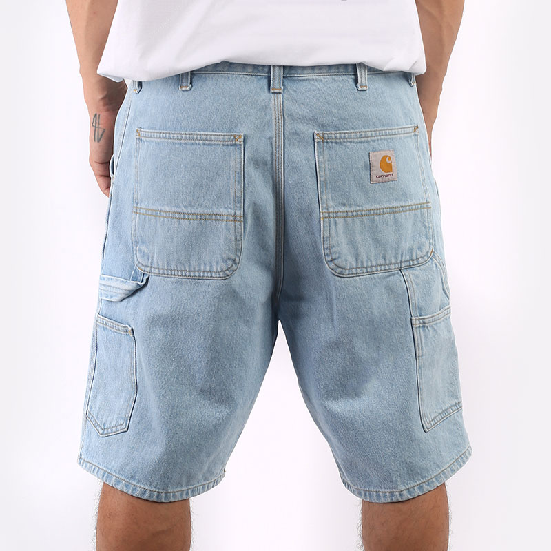 мужские шорты  Carhartt WIP Single Knee Short  (I032026-blue)  - цена, описание, фото 4