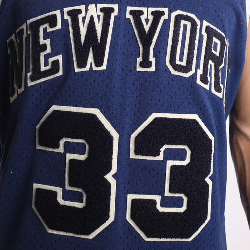 мужская майка Mitchell and ness Chenille Swingman  (NYK91PEWBLUE)  - цена, описание, фото 5