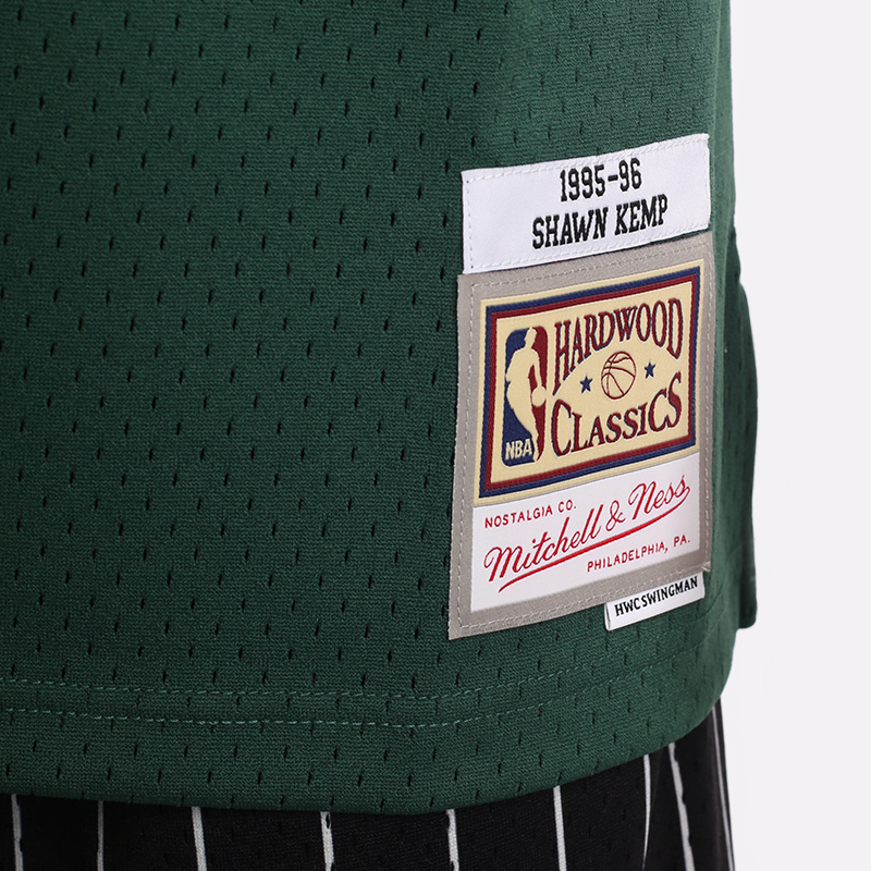 мужская зеленая майка Mitchell and ness Chenille Swingman SSU95SKEDKGN - цена, описание, фото 5