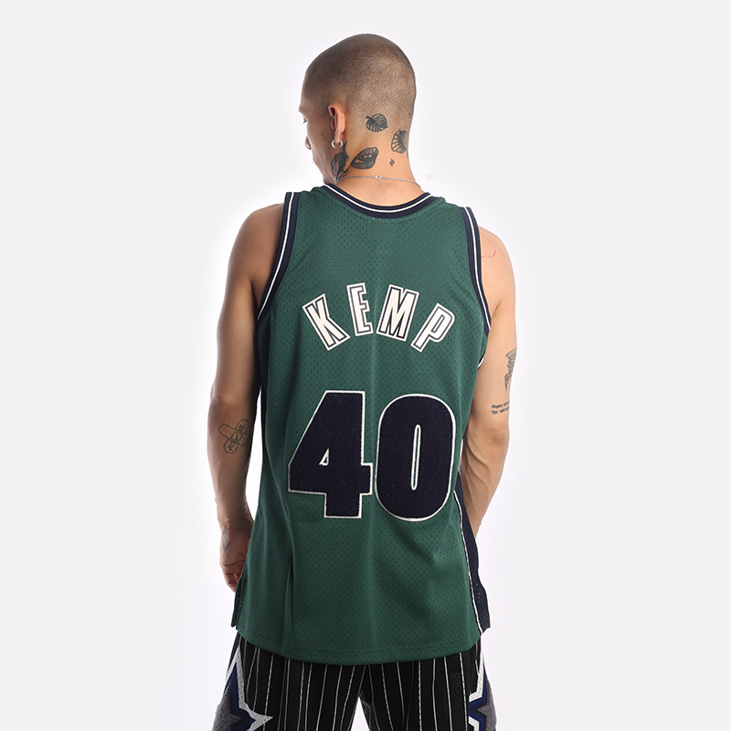 Мужская майка Mitchell and ness Chenille Swingman (SSU95SKEDKGN)  - цена, описание, фото 2