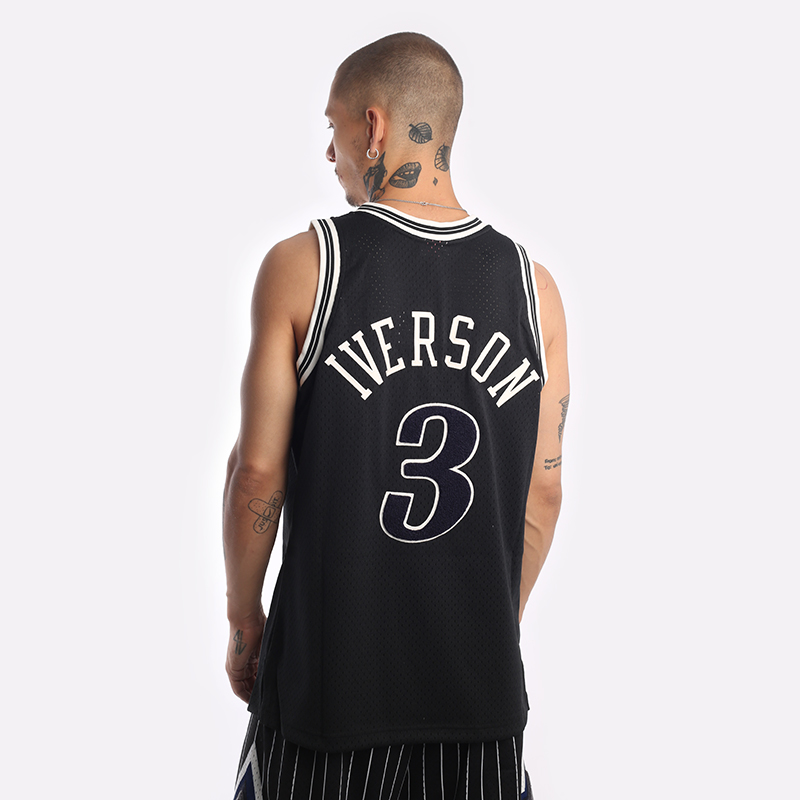 Мужская майка Mitchell and ness Chenille Swingman (P7600AIVBLCK)  - цена, описание, фото 2