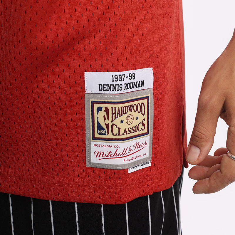 Мужская майка Mitchell and ness Chenille Swingman (CBU97DRDRED1)  - цена, описание, фото 4