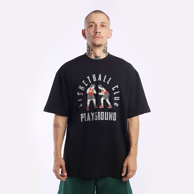мужская черная футболка PLAYGROUND Basketball Club Tee BoxBasketClubTee-blk - цена, описание, фото 1