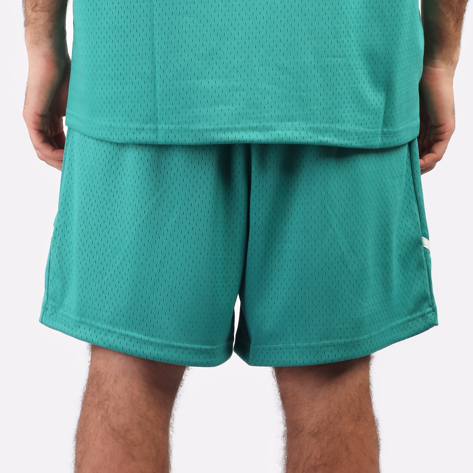 мужские зеленые шорты Hard Teammate Teammate short-grn/wht - цена, описание, фото 2