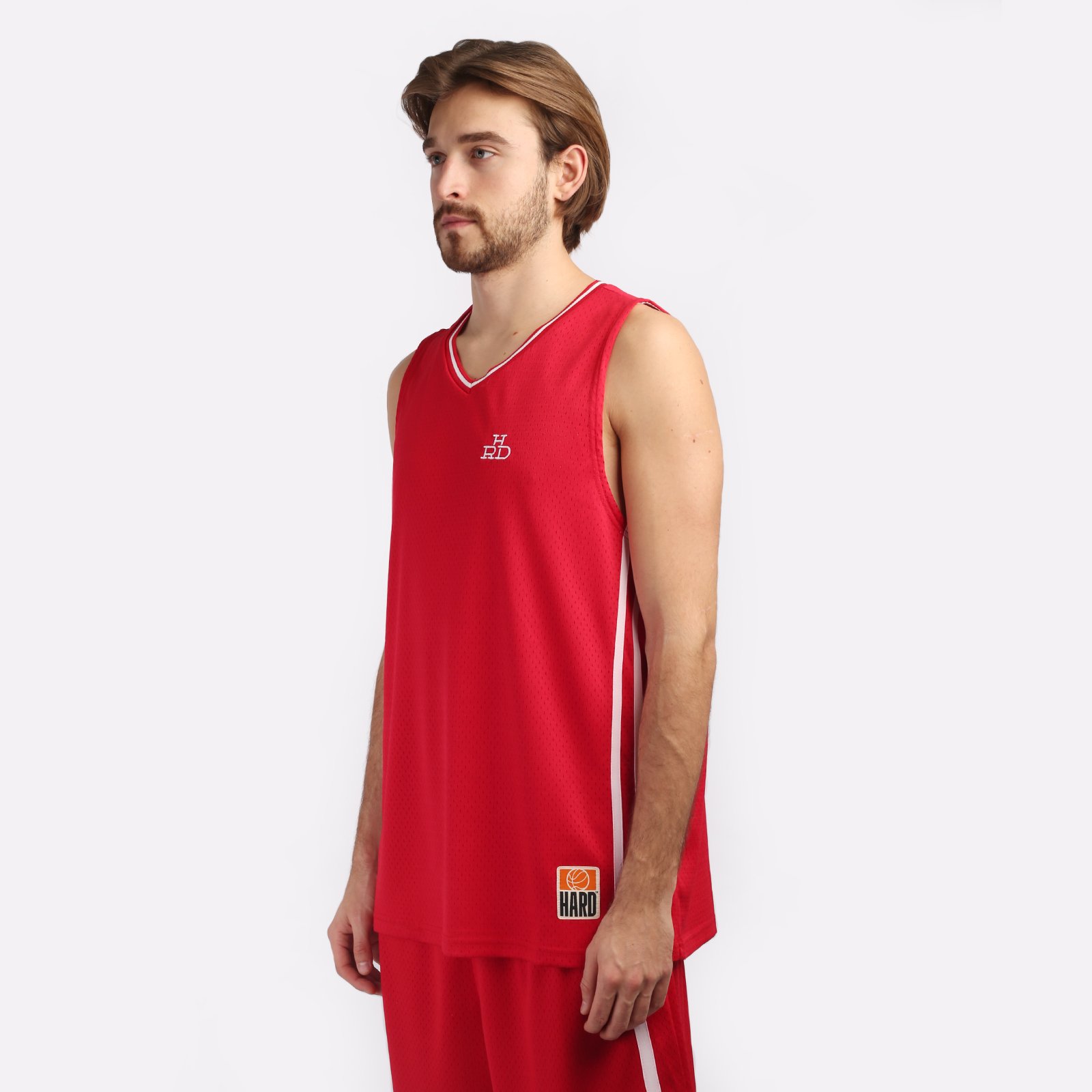 Мужская майка Hard Teammate (Teammate tank-red/wht)  - цена, описание, фото 3