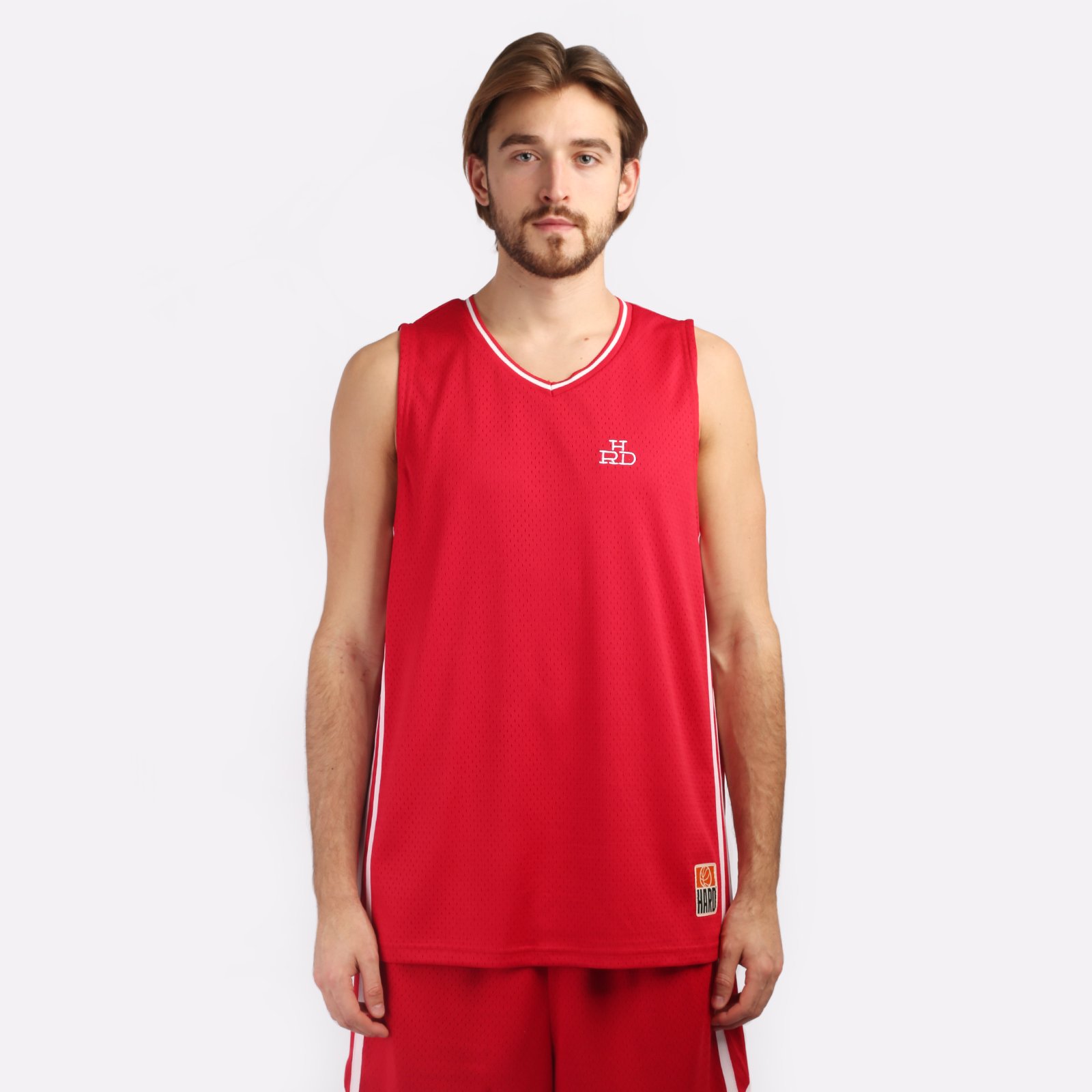 Мужская майка Hard Teammate (Teammate tank-red/wht)  - цена, описание, фото 1