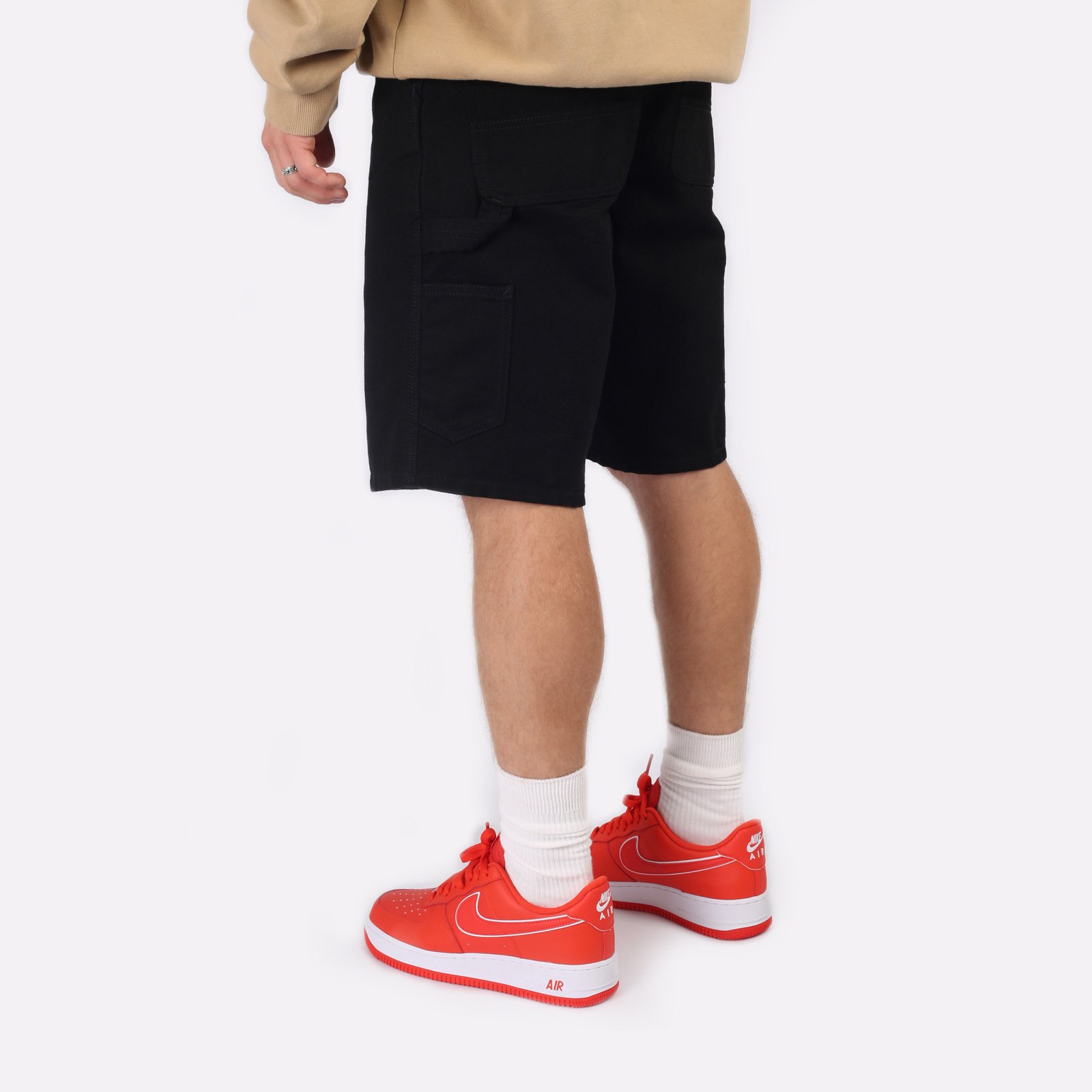 мужские черные шорты Carhartt WIP Single Knee Short I027942-black - цена, описание, фото 4