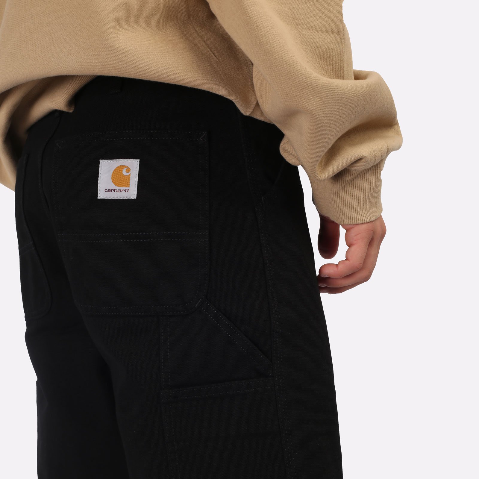 мужские черные шорты Carhartt WIP Single Knee Short I027942-black - цена, описание, фото 5