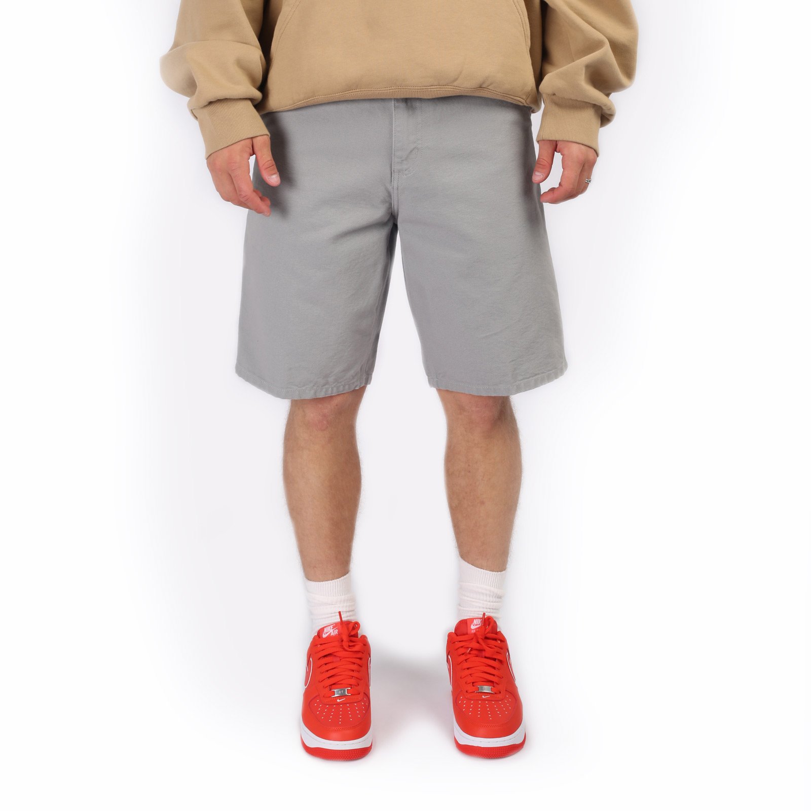 мужские серые шорты Carhartt WIP Single Knee Short I027942-marengo - цена, описание, фото 1
