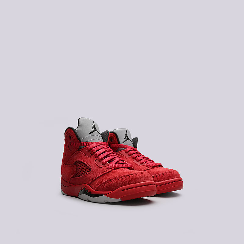 детские красные кроссовки Jordan V Retro BP 440889-602 - цена, описание, фото 4