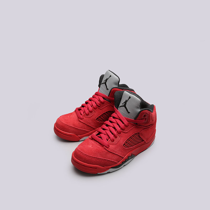 детские красные кроссовки Jordan V Retro BP 440889-602 - цена, описание, фото 5