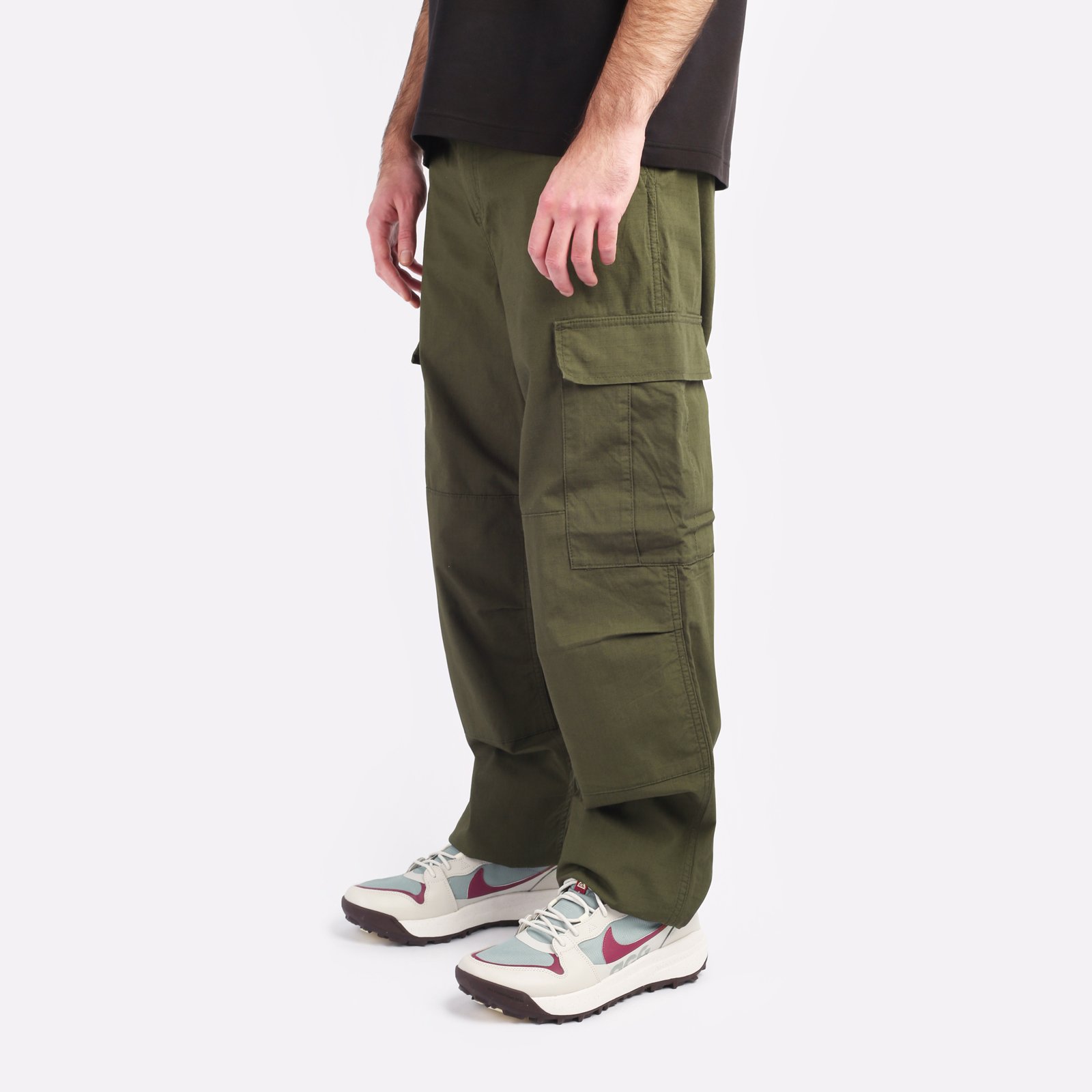 мужские зеленые брюки Carhartt WIP Regular Cargo Pant I032467-cypress - цена, описание, фото 3