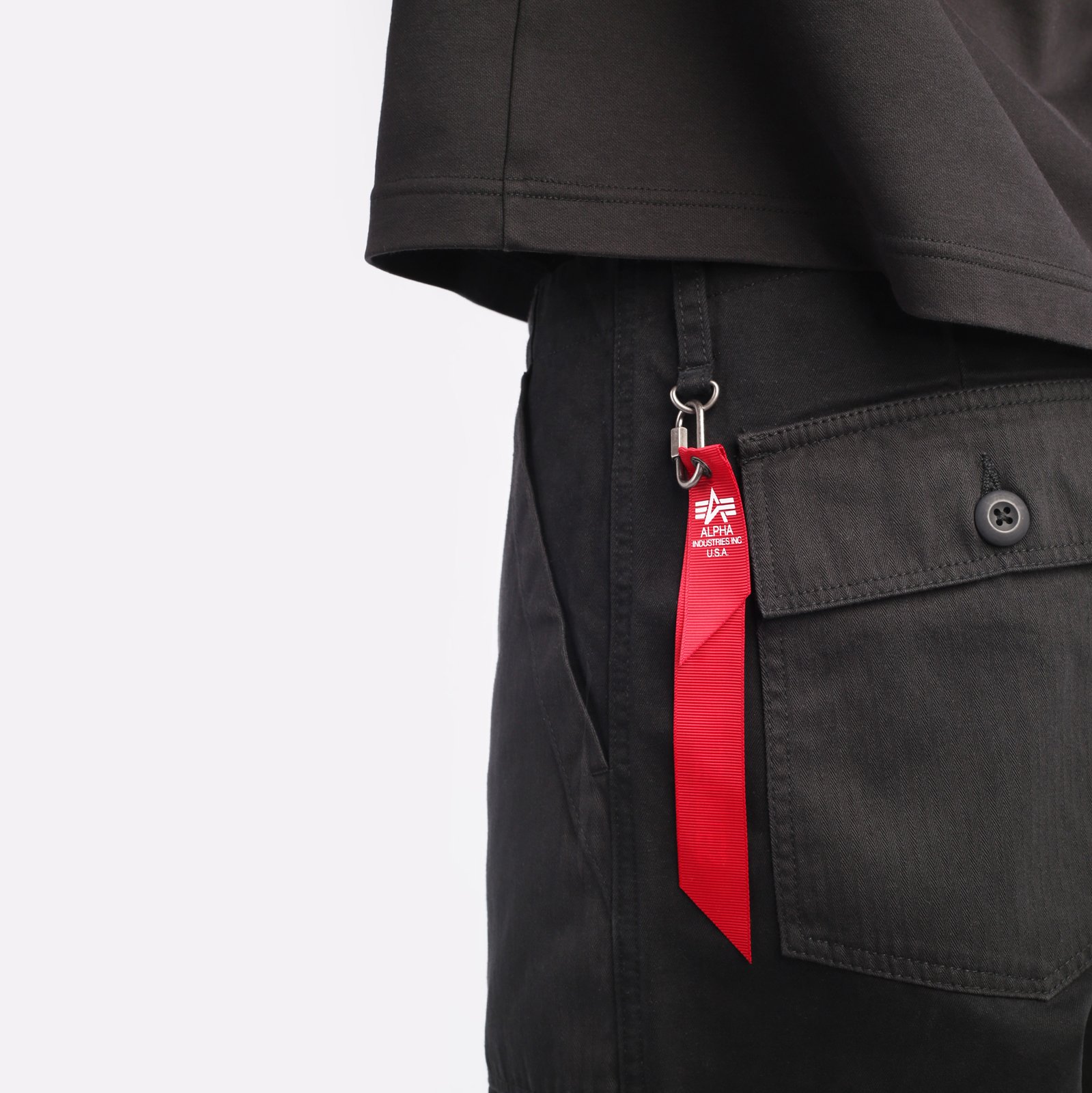 мужские черные брюки Alpha Industries Fatigue Pant MBO52500C1-black - цена, описание, фото 4