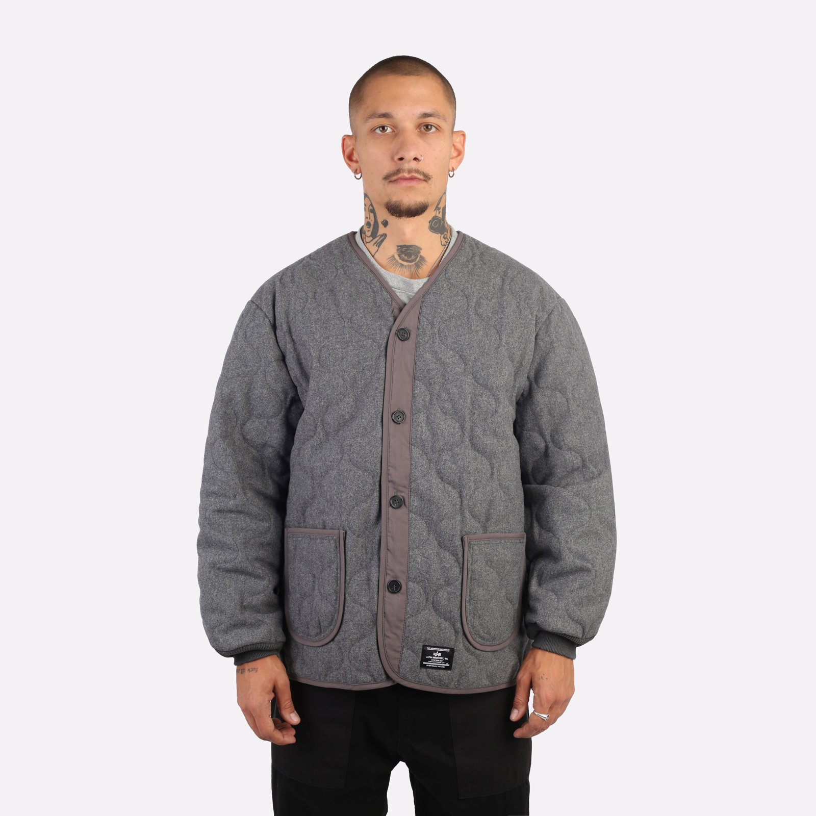 Мужская куртка Alpha Industries Dark Charcoal Heather (MJW53506C1-dark)  - цена, описание, фото 1