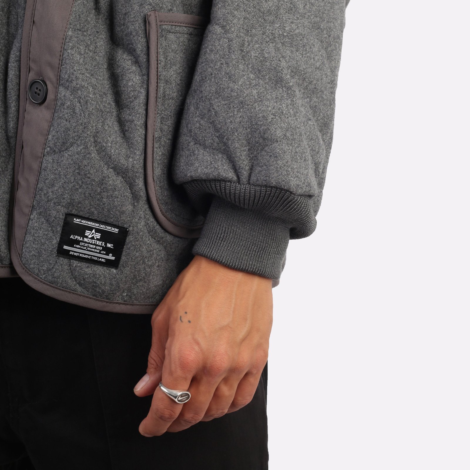 Мужская куртка Alpha Industries Dark Charcoal Heather (MJW53506C1-dark)  - цена, описание, фото 4