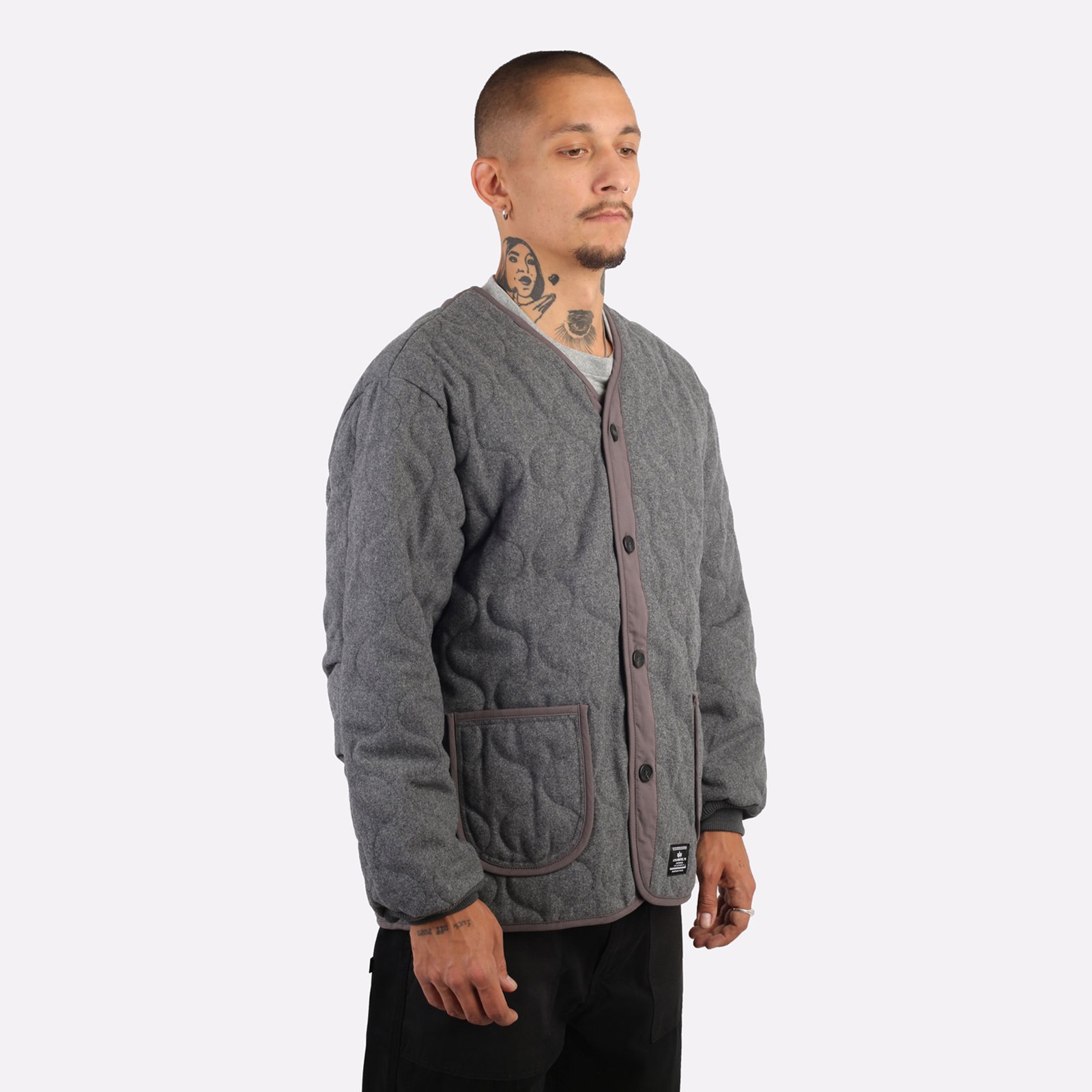 Мужская куртка Alpha Industries Dark Charcoal Heather (MJW53506C1-dark)  - цена, описание, фото 3