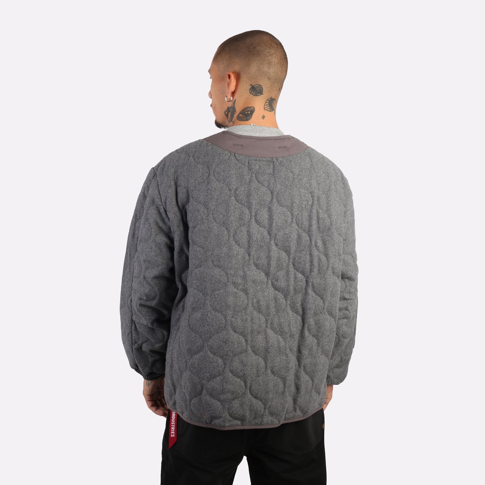 мужская серая куртка Alpha Industries Dark Charcoal Heather MJW53506C1-dark - цена, описание, фото 2