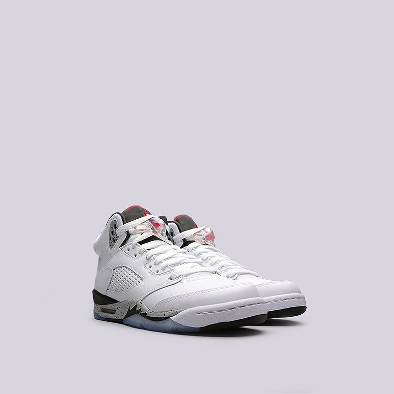 женские белые кроссовки Jordan V Retro BG 440888-104 - цена, описание, фото 4