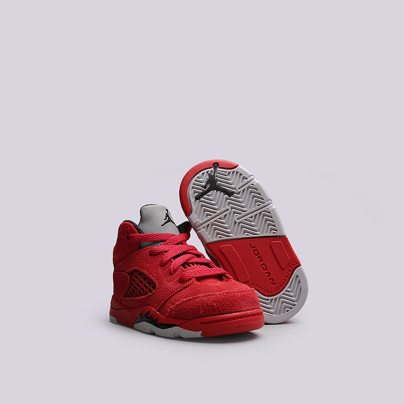 детские красные кроссовки Jordan V Retro BT 440890-602 - цена, описание, фото 2