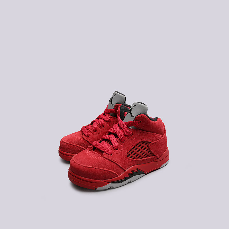 детские красные кроссовки Jordan V Retro BT 440890-602 - цена, описание, фото 4