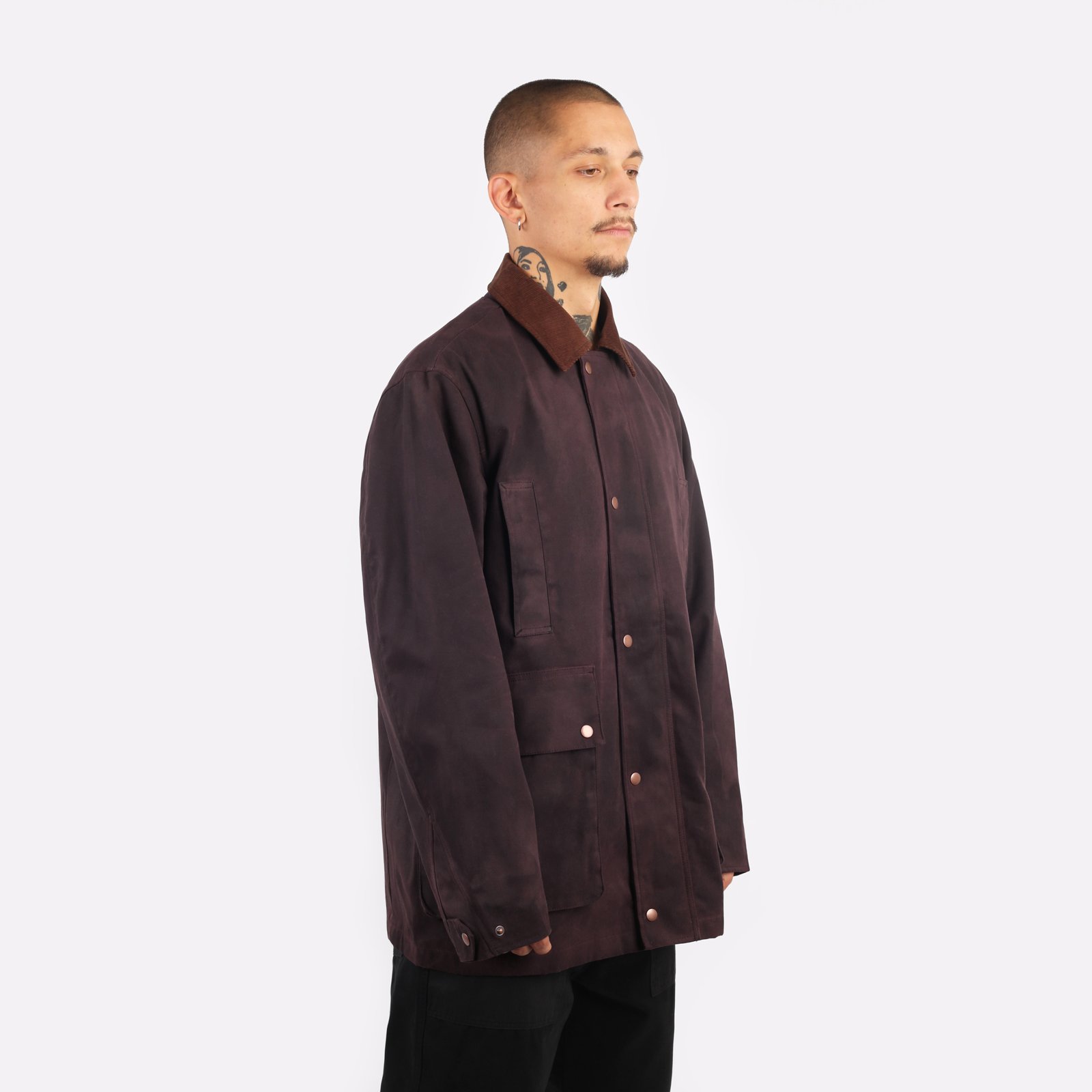 мужская куртка Alpha Industries Waxed Cotton Car Coat  (MJW53500C1-chocolate)  - цена, описание, фото 3