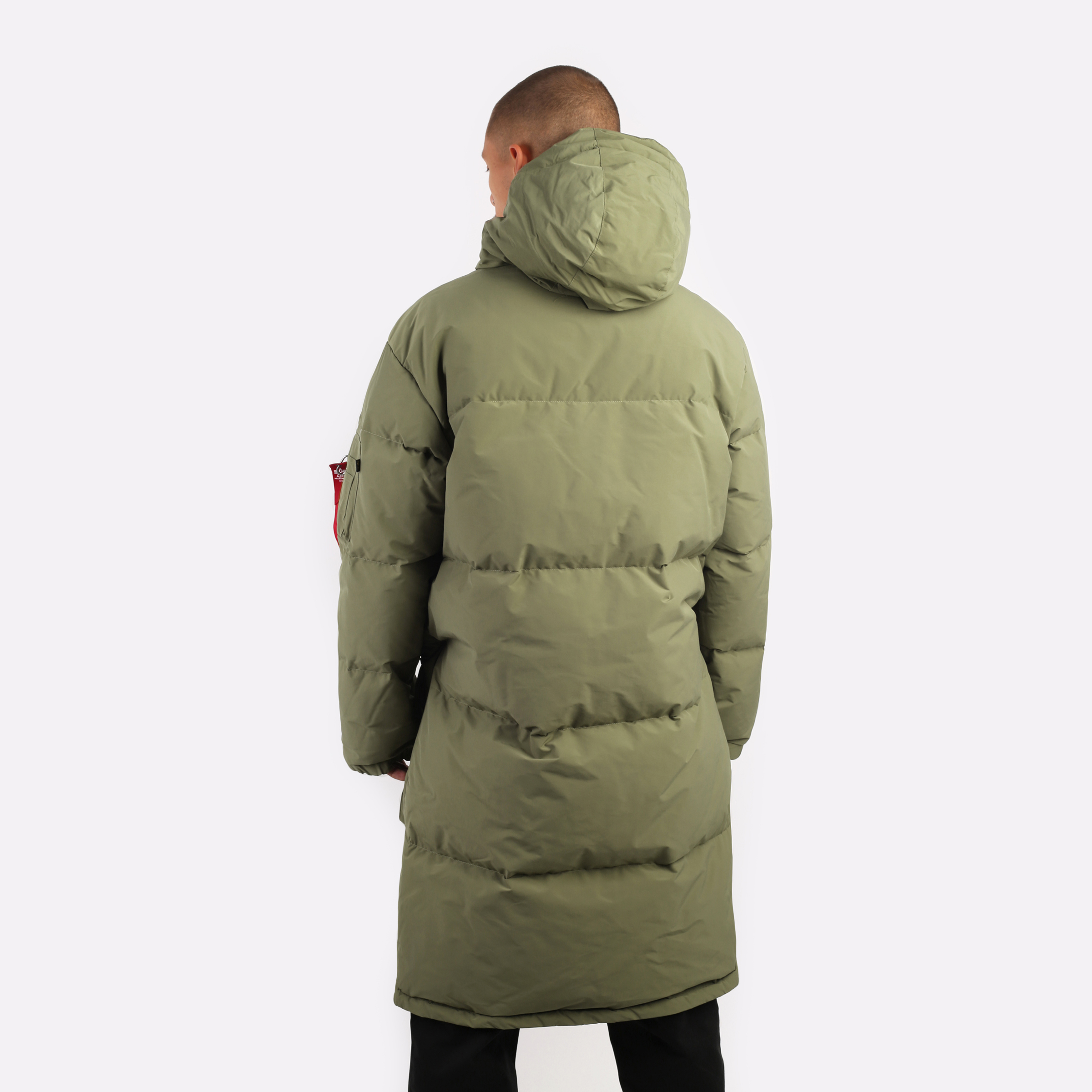 мужская зеленая куртка Alpha Industries Long Puffer Parka MJL53500C1-green - цена, описание, фото 2