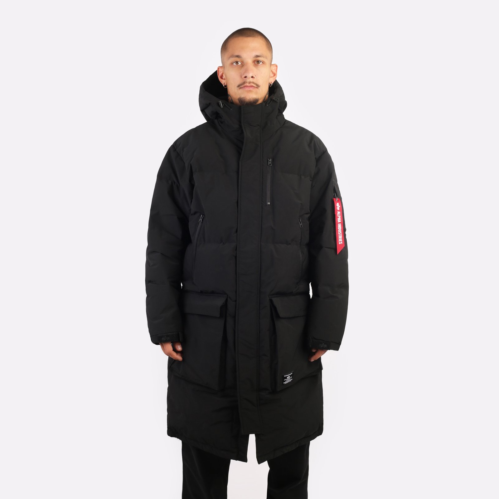 мужская куртка Alpha Industries Long Puffer Parka  (MJL53500C1-black)  - цена, описание, фото 1