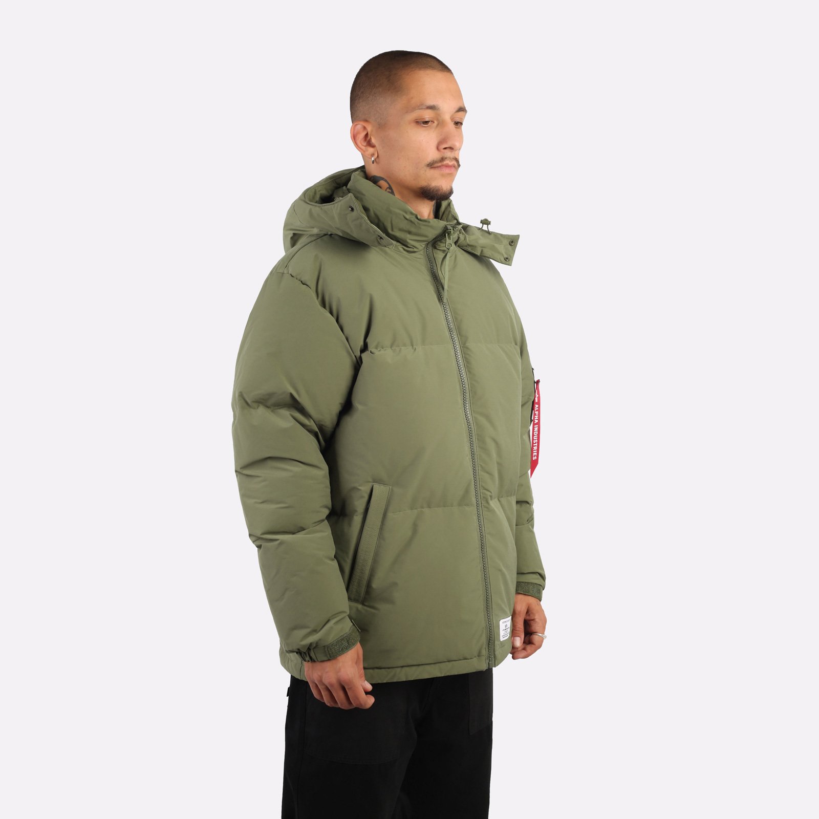 мужская зеленая куртка Alpha Industries Puffer Parka MJH53500C1-green - цена, описание, фото 3