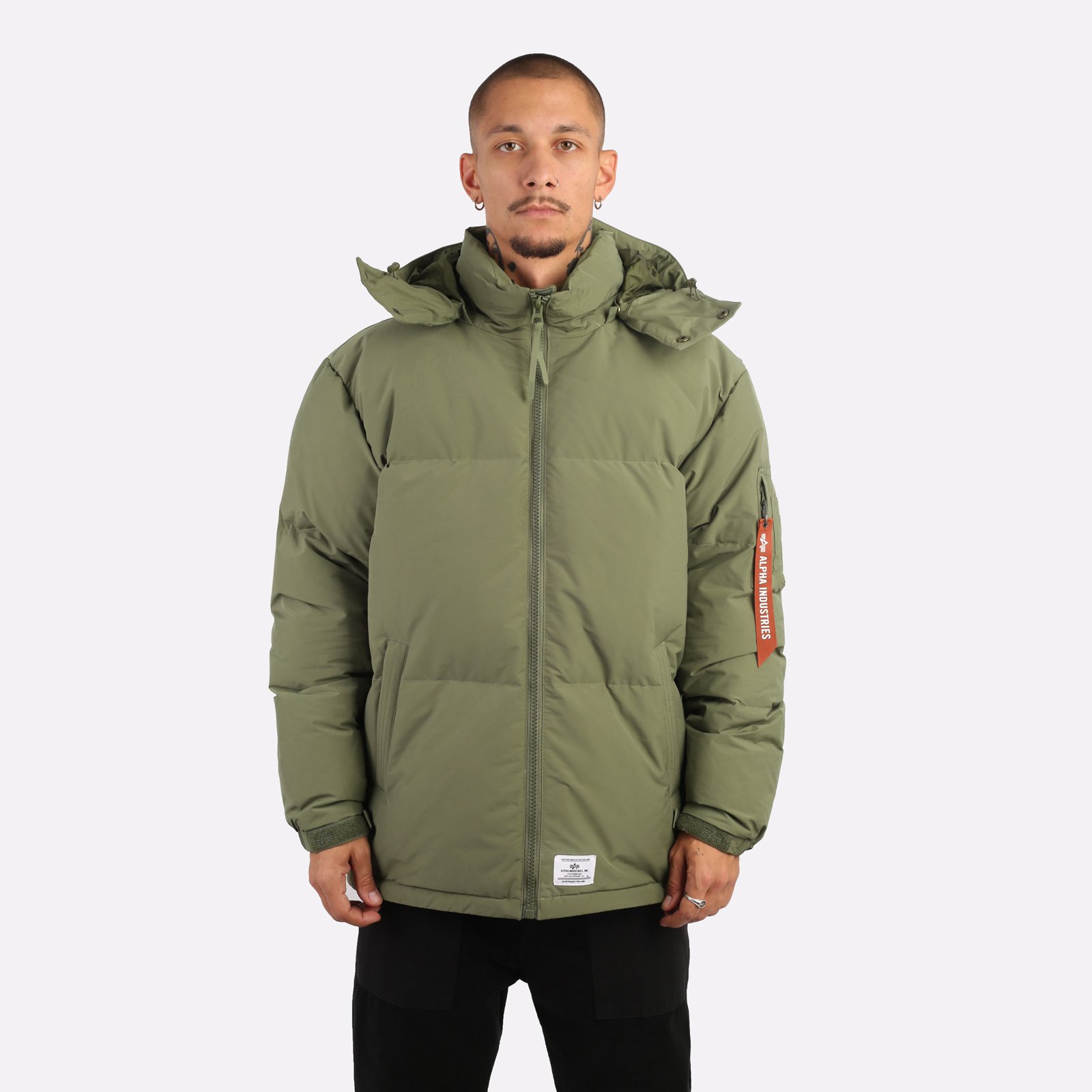 мужская зеленая куртка Alpha Industries Puffer Parka MJH53500C1-green - цена, описание, фото 1
