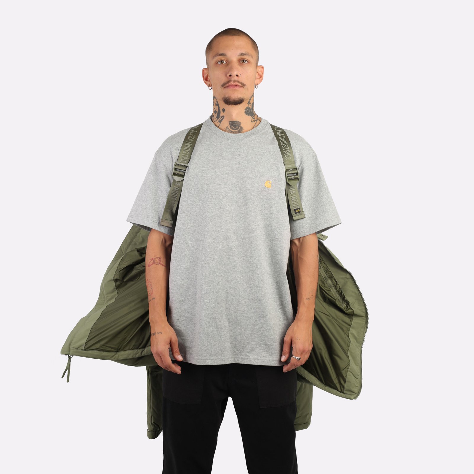 Мужской пуховик Alpha Industries Puffer Parka (MJH53500C1-green)  - цена, описание, фото 4