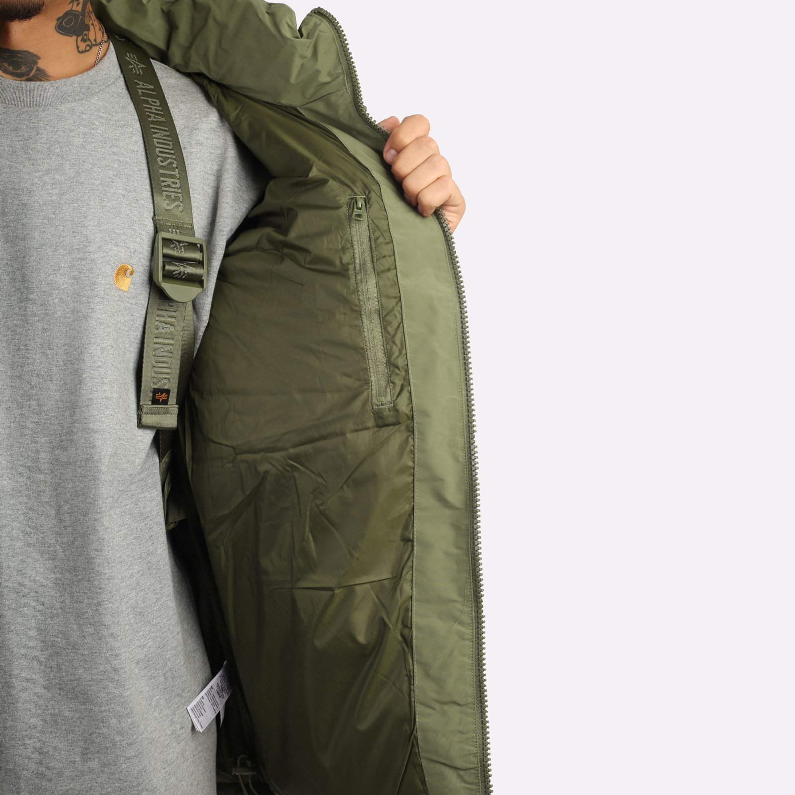 Мужской пуховик Alpha Industries Puffer Parka (MJH53500C1-green)  - цена, описание, фото 6