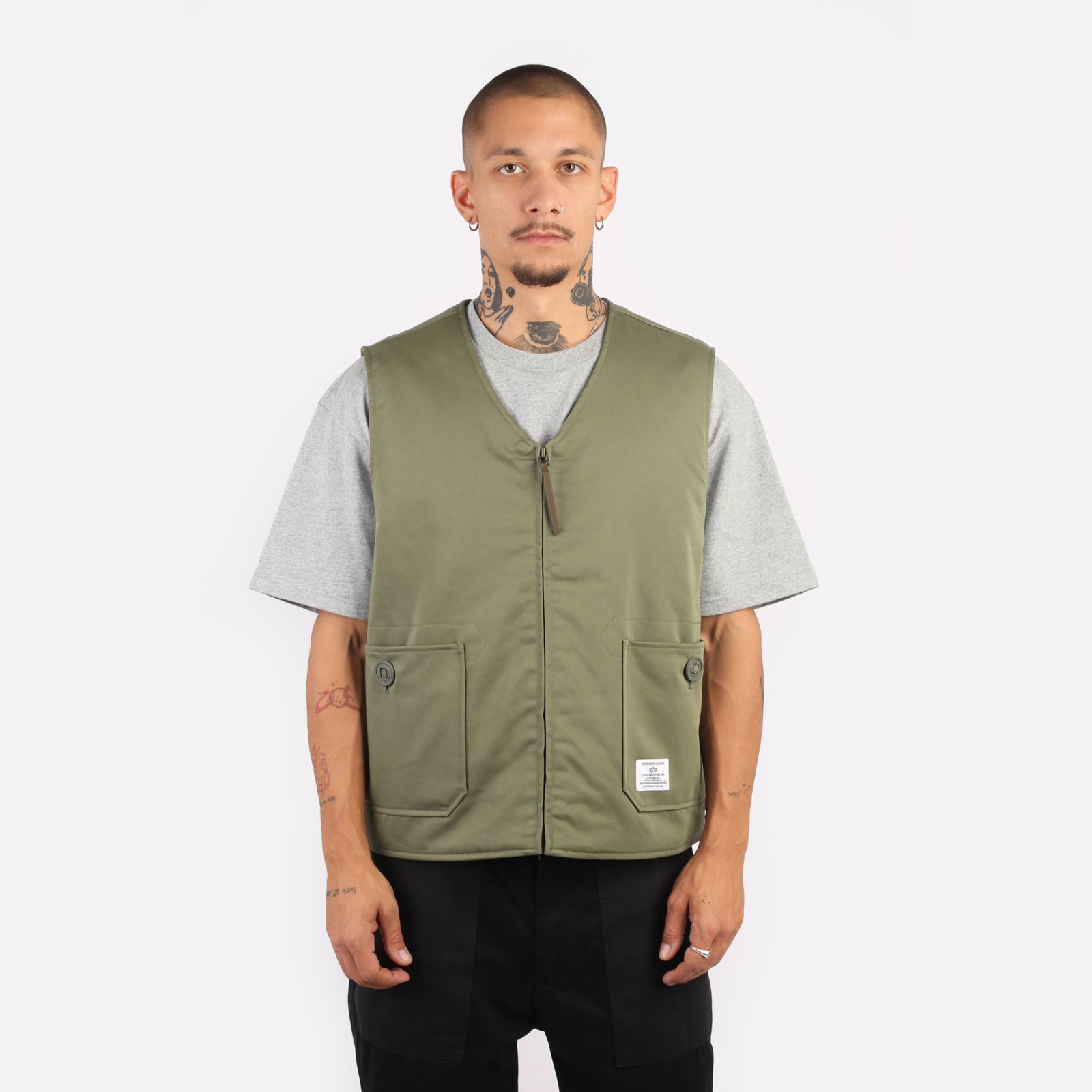 мужской зеленый жилет Alpha Industries Deck Vest MJD53500C1-green - цена, описание, фото 1