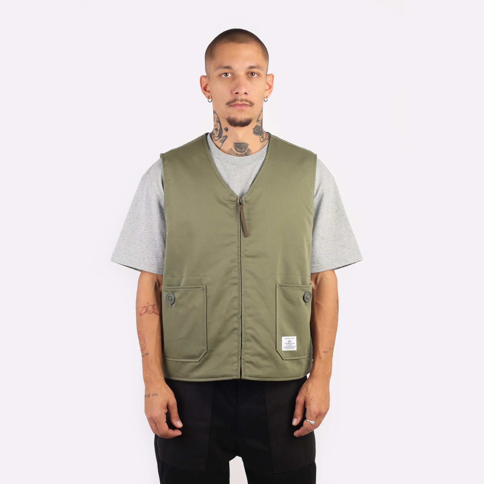 Мужской жилет Alpha Industries Deck Vest (MJD53500C1-green)  - цена, описание, фото 1