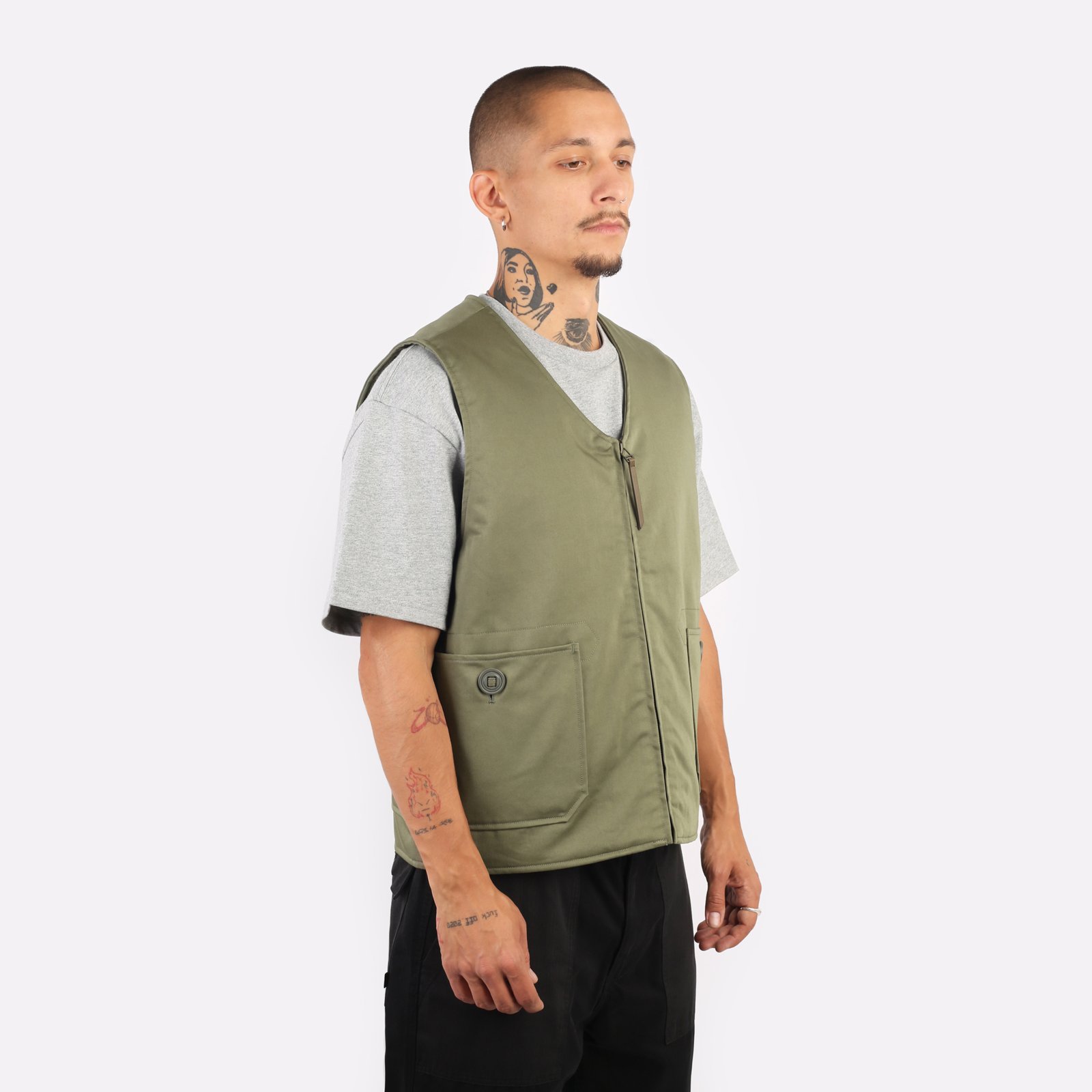 мужской зеленый жилет Alpha Industries Deck Vest MJD53500C1-green - цена, описание, фото 3