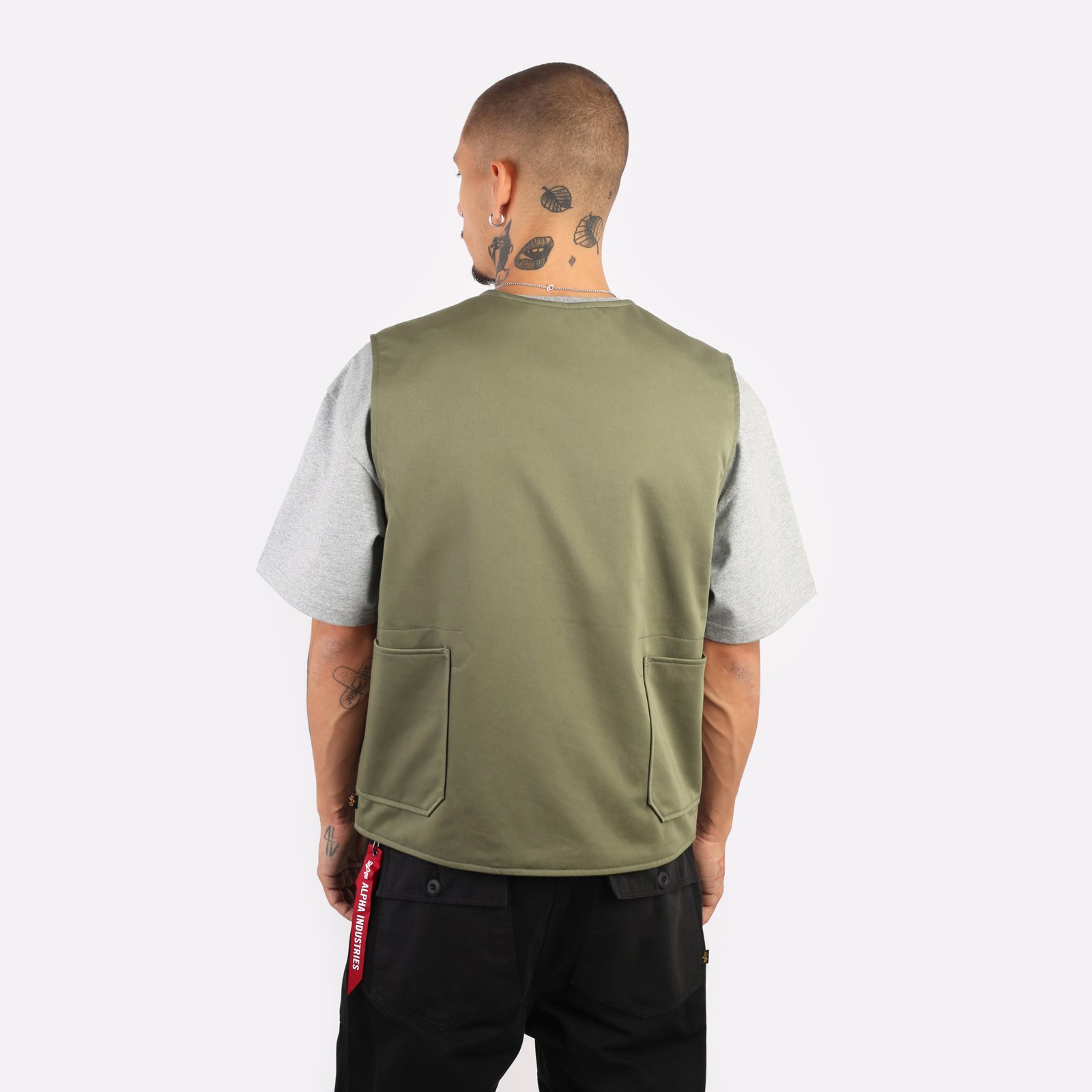 мужской зеленый жилет Alpha Industries Deck Vest MJD53500C1-green - цена, описание, фото 2