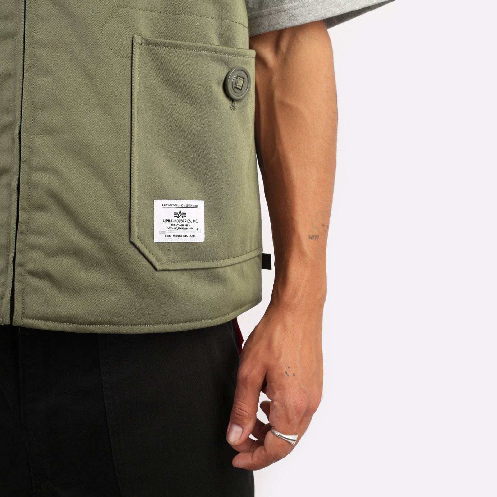 мужской зеленый жилет Alpha Industries Deck Vest MJD53500C1-green - цена, описание, фото 4