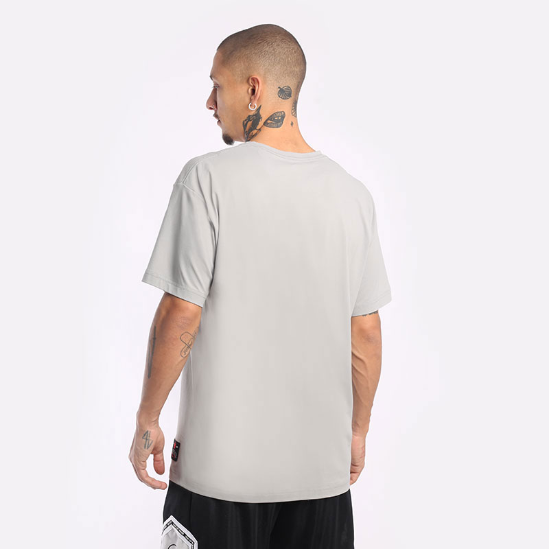 мужская серая футболка Li-Ning Badfive ATST547-7F - цена, описание, фото 2