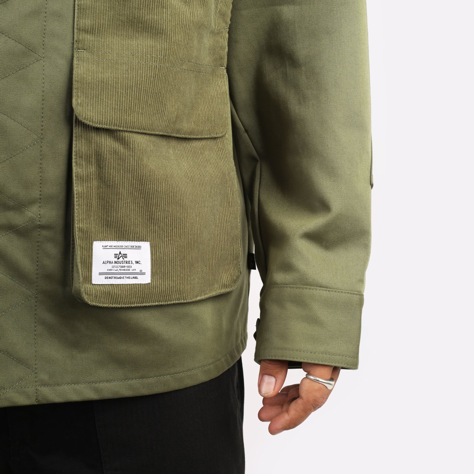 Мужская куртка Alpha Industries Corduroy Panel Jacket (MJC53500C1-green)  - цена, описание, фото 5