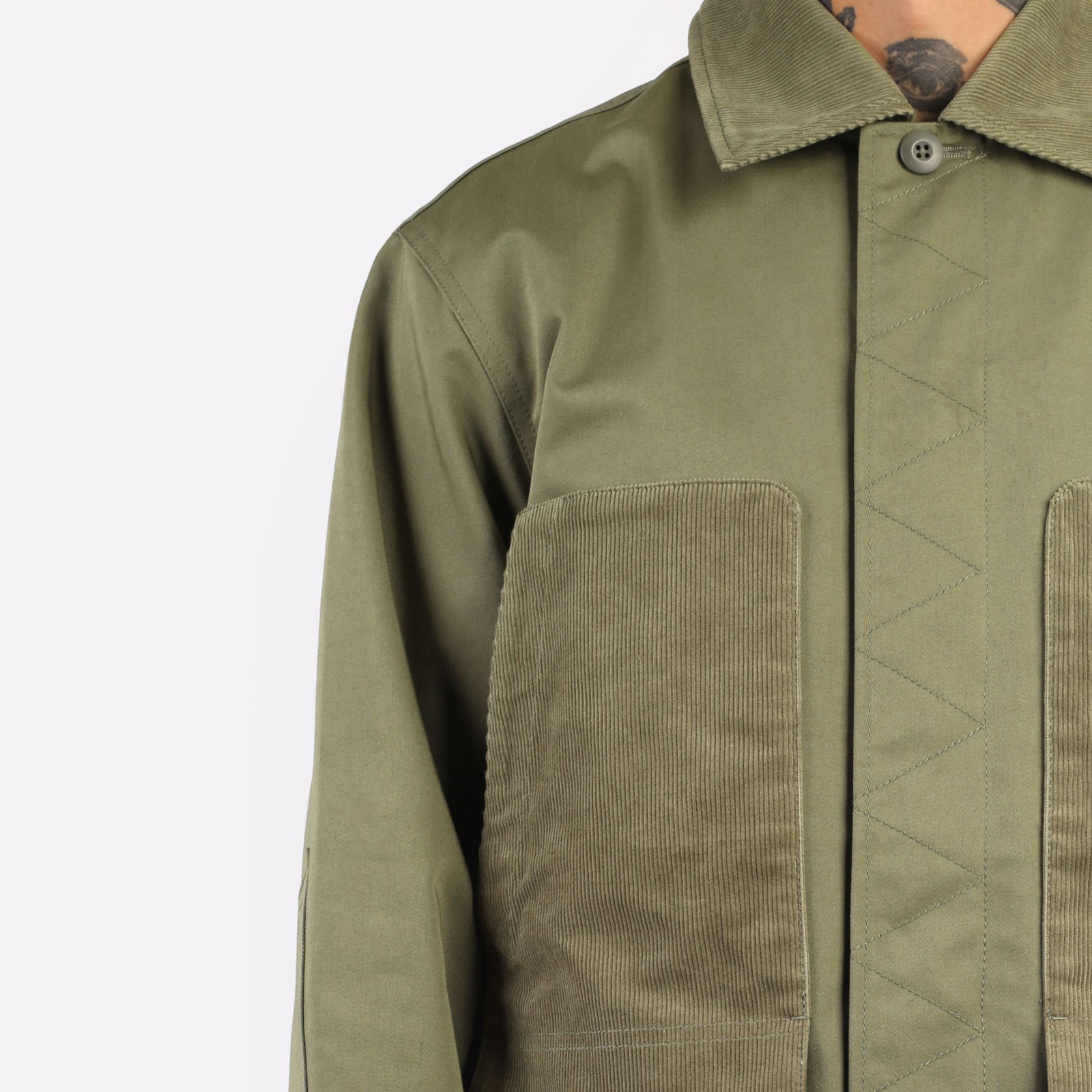 мужская куртка Alpha Industries Corduroy Panel Jacket  (MJC53500C1-green)  - цена, описание, фото 4