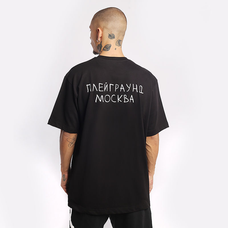 мужская черная футболка PLAYGROUND PG Moscow pgmoscowblacktee - цена, описание, фото 2