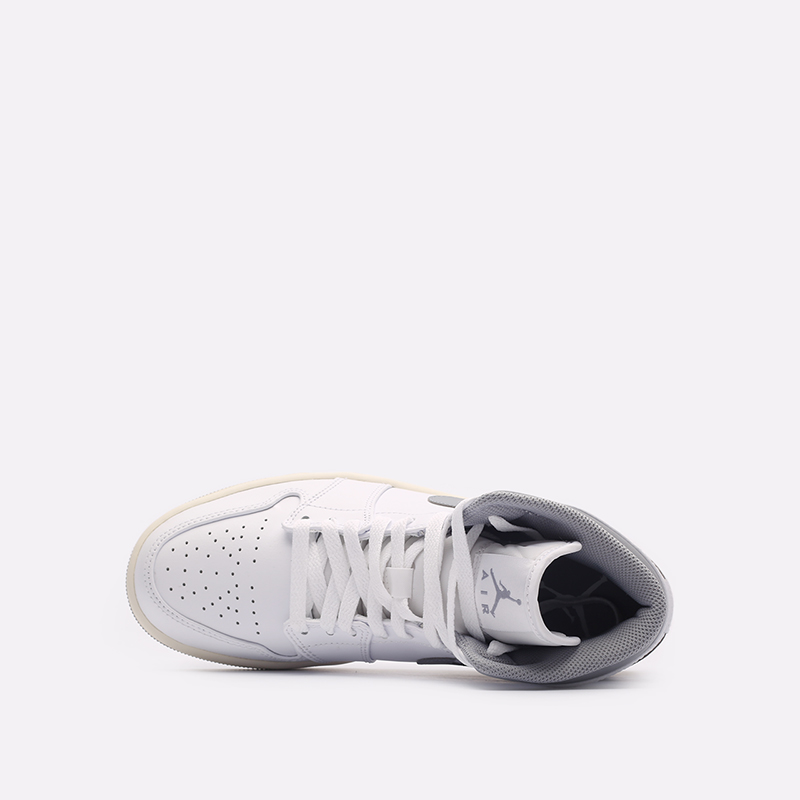 мужские белые кроссовки Jordan 1 Mid 554724-135 - цена, описание, фото 6