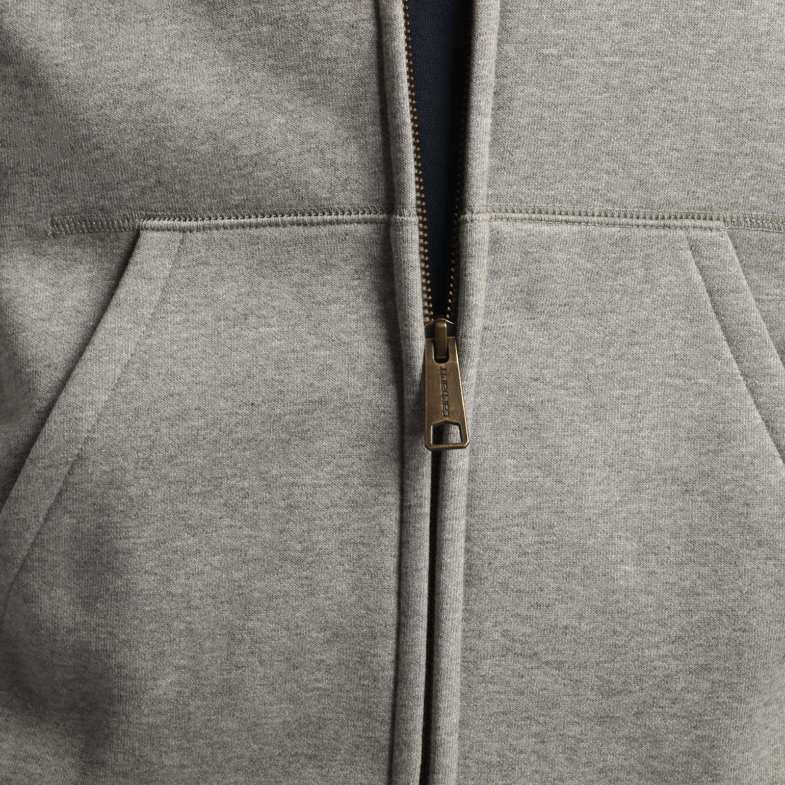 мужская толстовка Carhartt WIP Hooded Chase Jacket  (I026385-grey h/gold)  - цена, описание, фото 6