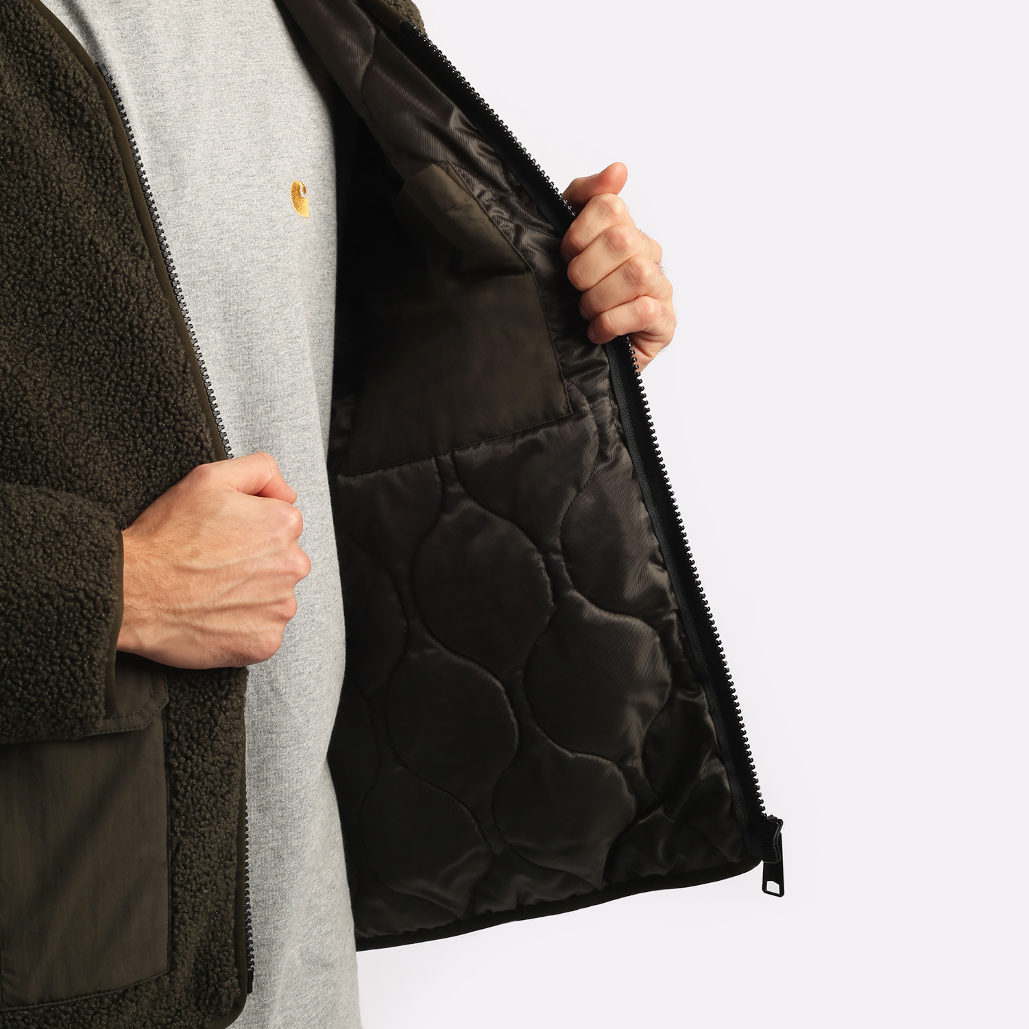 мужская куртка Carhartt WIP Devin Liner  (I032244-cypress)  - цена, описание, фото 5