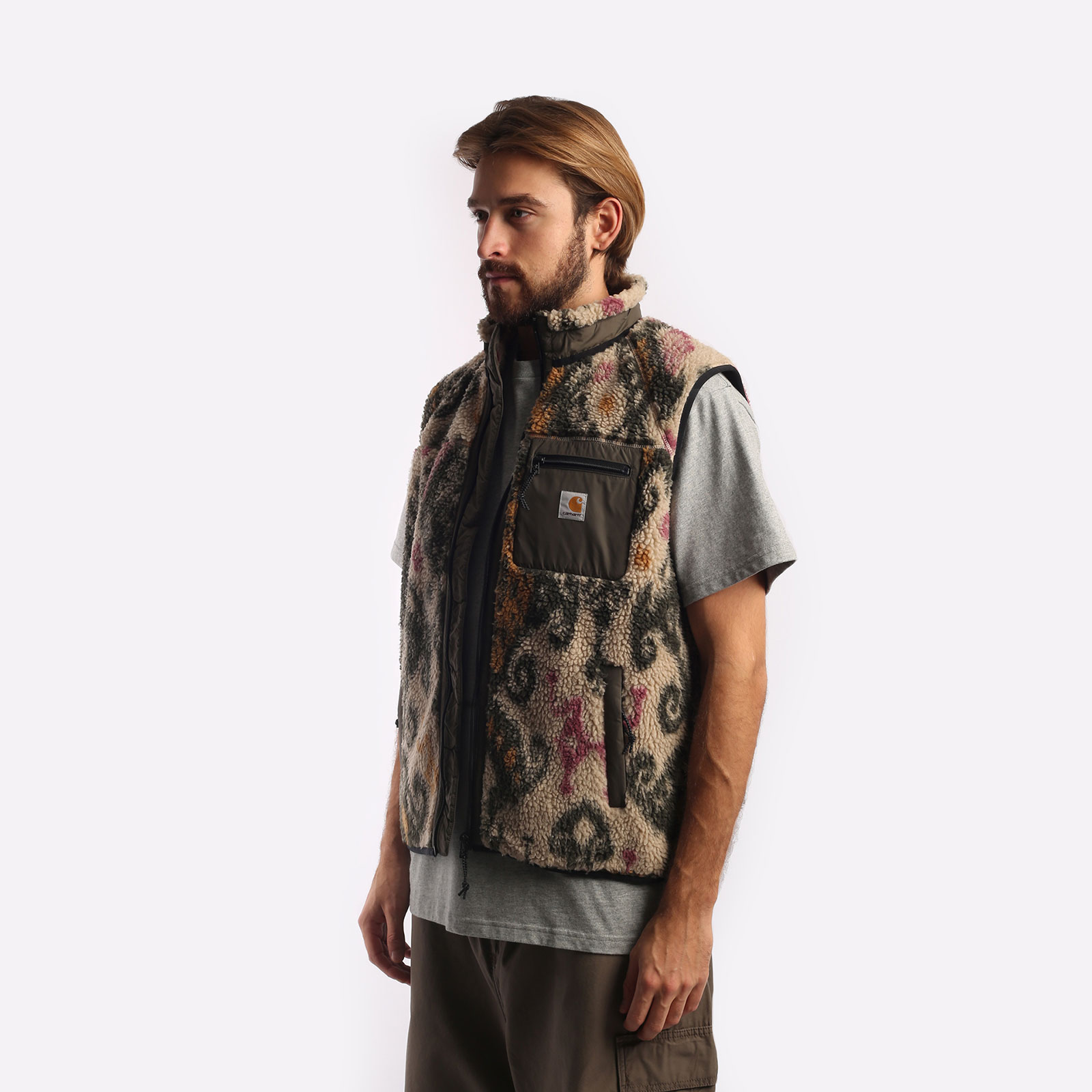 Мужской жилет Carhartt WIP Prentis Vest Liner (I026719-wall/cypress)  - цена, описание, фото 5